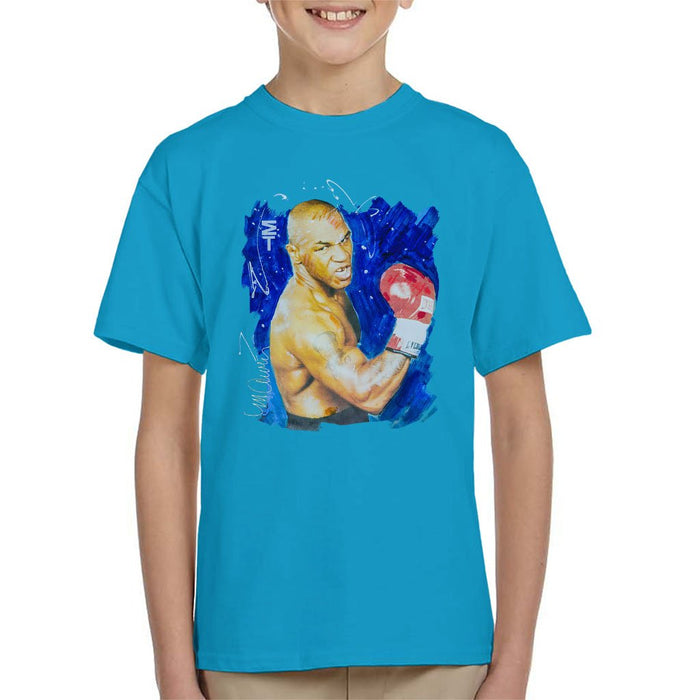 Sidney Maurer Original Portrait Of Mike Tyson Kids T-Shirt - Kids Boys T-Shirt