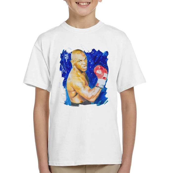 Sidney Maurer Original Portrait Of Mike Tyson Kids T-Shirt - Kids Boys T-Shirt