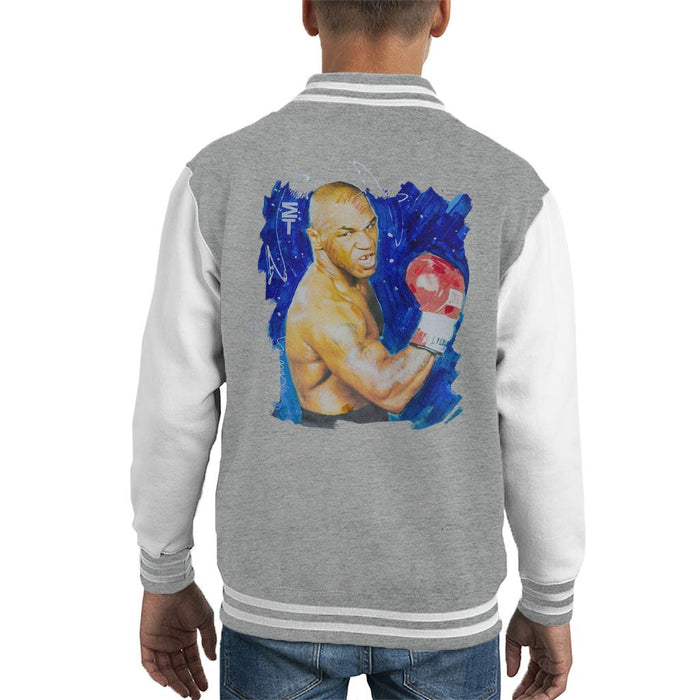 Sidney Maurer Original Portrait Of Mike Tyson Kids Varsity Jacket - Kids Boys Varsity Jacket