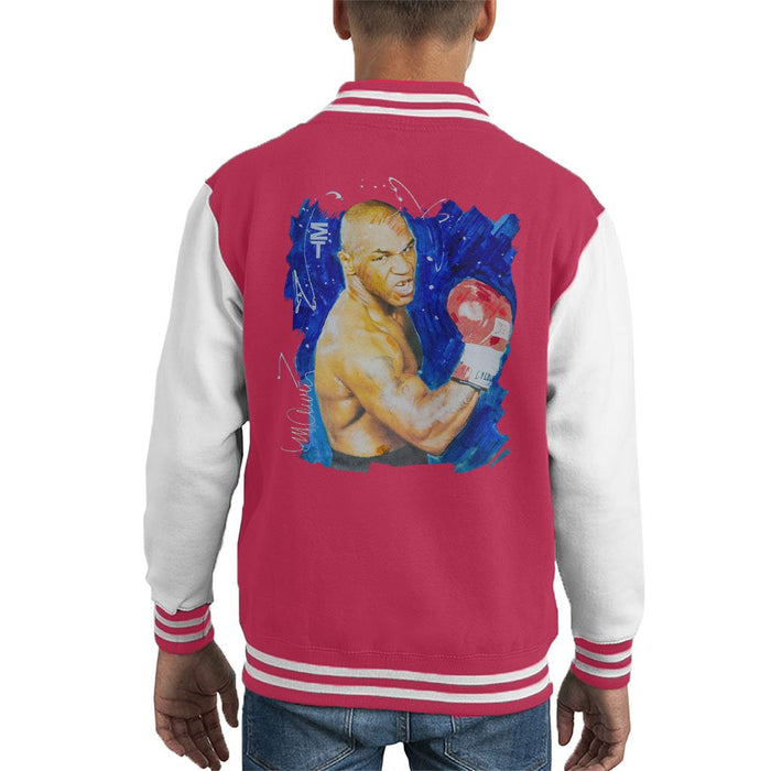 Sidney Maurer Original Portrait Of Mike Tyson Kids Varsity Jacket - Kids Boys Varsity Jacket