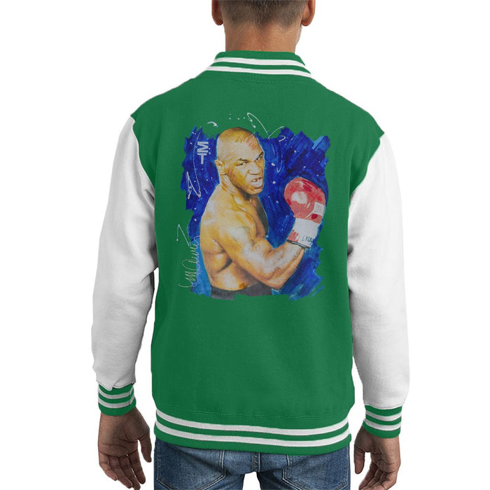 Sidney Maurer Original Portrait Of Mike Tyson Kids Varsity Jacket - Kids Boys Varsity Jacket
