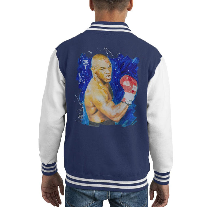 Sidney Maurer Original Portrait Of Mike Tyson Kids Varsity Jacket - Kids Boys Varsity Jacket