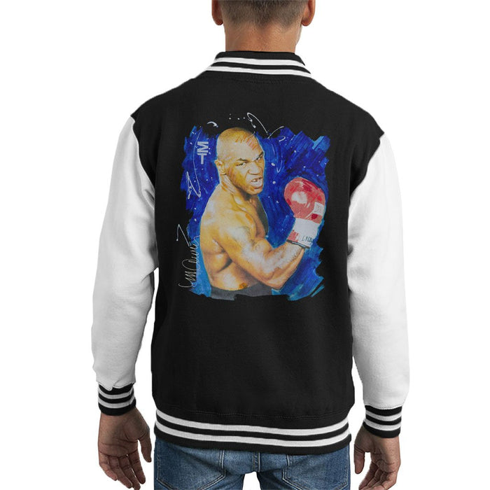 Sidney Maurer Original Portrait Of Mike Tyson Kids Varsity Jacket - Kids Boys Varsity Jacket