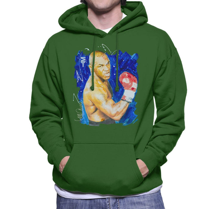 Sidney Maurer Original Portrait Of Mike Tyson Mens Hooded Sweatshirt - Mens Hooded Sweatshirt