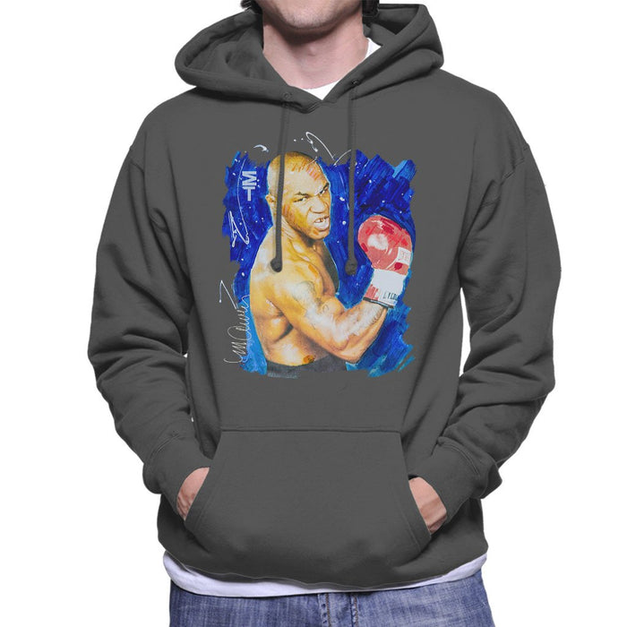 Sidney Maurer Original Portrait Of Mike Tyson Mens Hooded Sweatshirt - Mens Hooded Sweatshirt