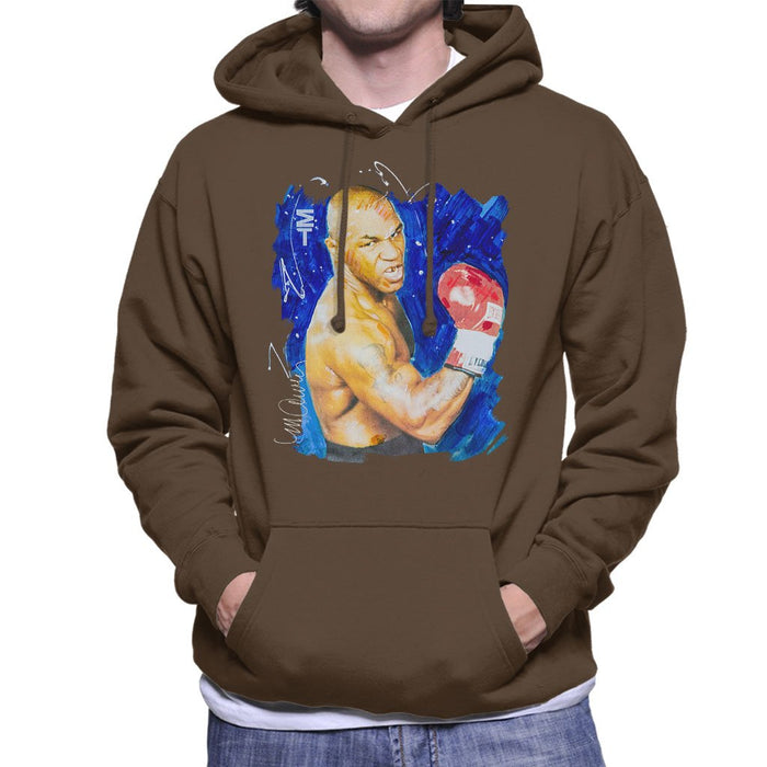 Sidney Maurer Original Portrait Of Mike Tyson Mens Hooded Sweatshirt - Mens Hooded Sweatshirt