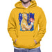 Sidney Maurer Original Portrait Of Mike Tyson Mens Hooded Sweatshirt - Small / Gold - Mens Hooded Sweatshirt