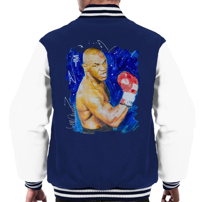Sidney Maurer Original Portrait Of Mike Tyson Mens Varsity Jacket - Mens Varsity Jacket