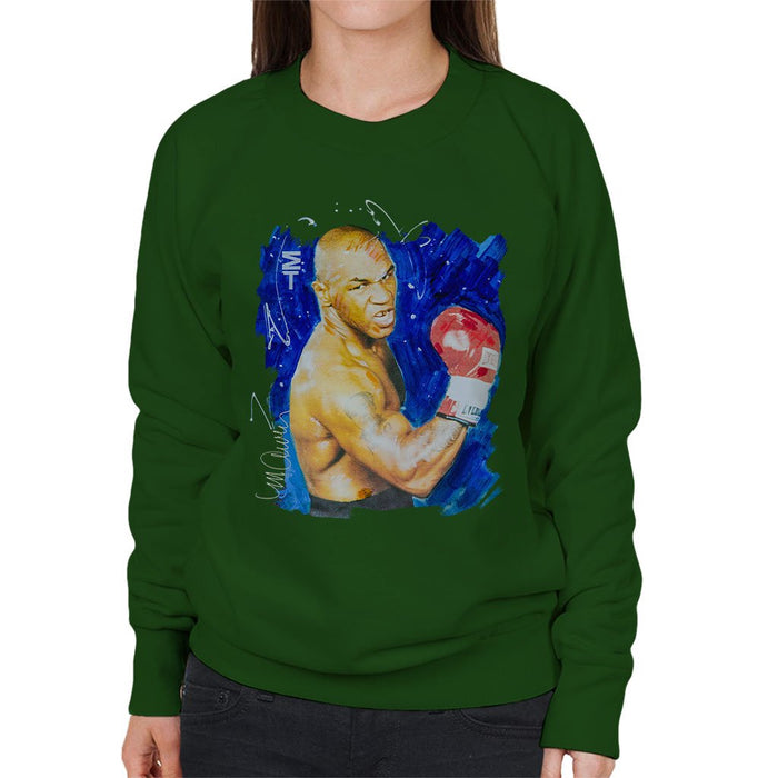 Sidney Maurer Original Portrait Of Mike Tyson Womens Sweatshirt - Womens Sweatshirt
