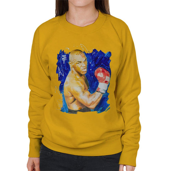 Sidney Maurer Original Portrait Of Mike Tyson Womens Sweatshirt - Womens Sweatshirt