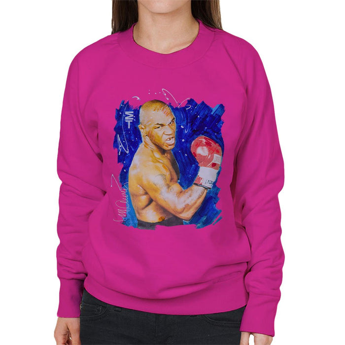 Sidney Maurer Original Portrait Of Mike Tyson Womens Sweatshirt - Womens Sweatshirt