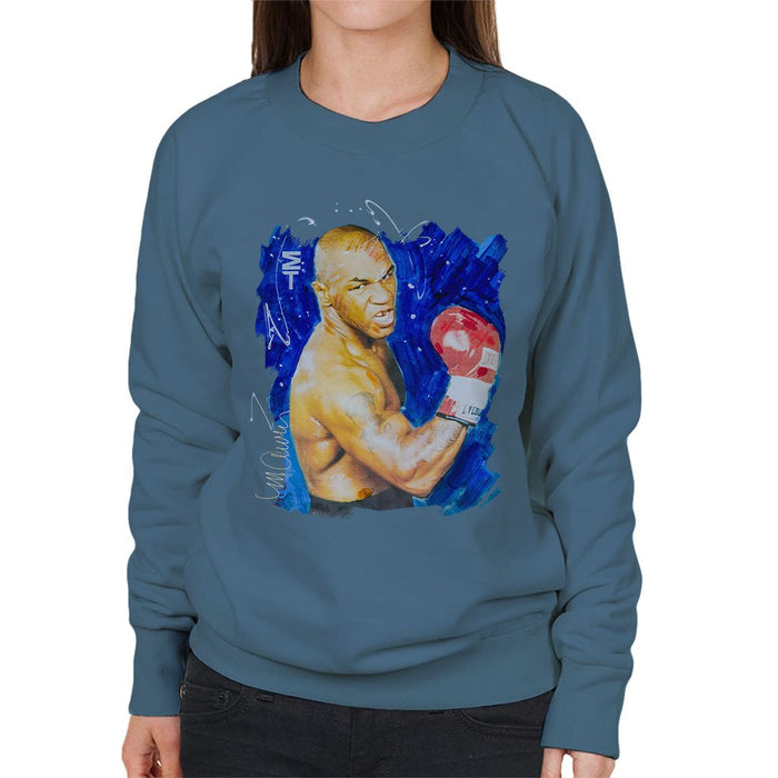 Sidney Maurer Original Portrait Of Mike Tyson Womens Sweatshirt - Womens Sweatshirt