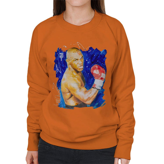 Sidney Maurer Original Portrait Of Mike Tyson Womens Sweatshirt - Womens Sweatshirt