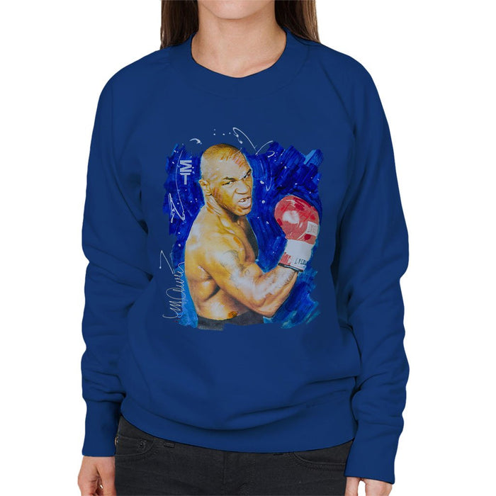 Sidney Maurer Original Portrait Of Mike Tyson Womens Sweatshirt - Womens Sweatshirt
