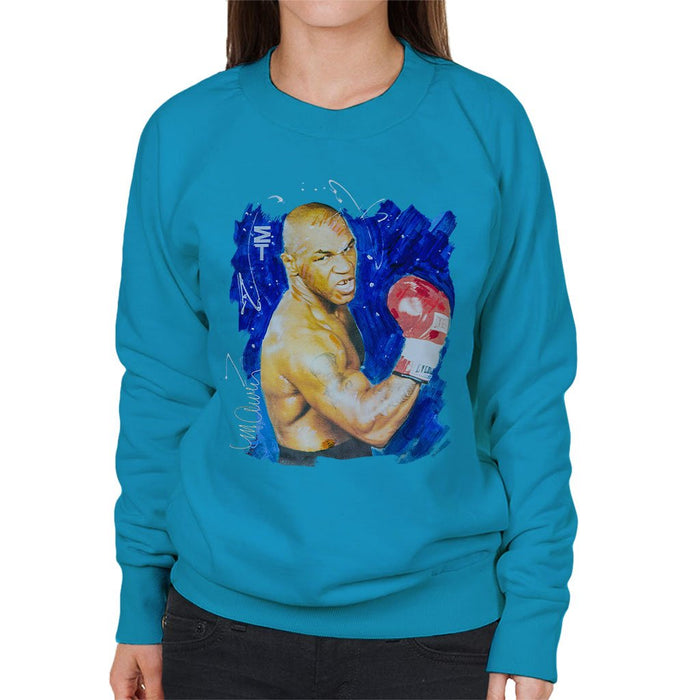 Sidney Maurer Original Portrait Of Mike Tyson Womens Sweatshirt - Womens Sweatshirt