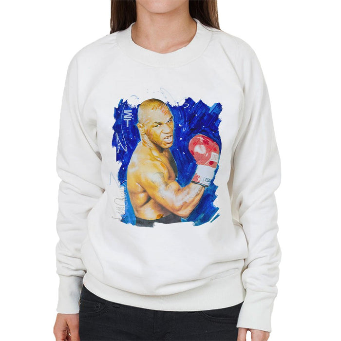 Sidney Maurer Original Portrait Of Mike Tyson Womens Sweatshirt - Womens Sweatshirt