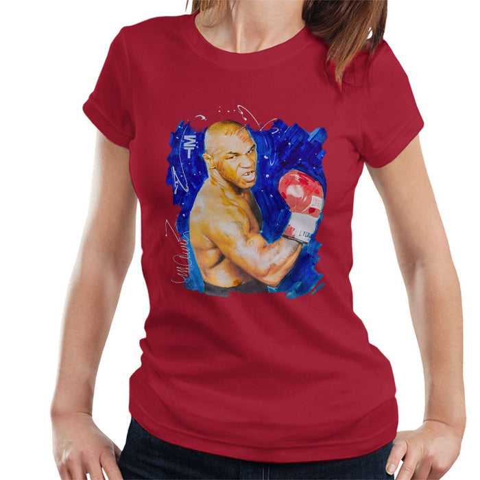 Sidney Maurer Original Portrait Of Mike Tyson Womens T-Shirt - Womens T-Shirt