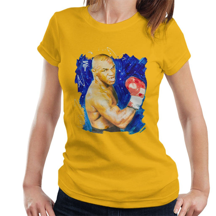 Sidney Maurer Original Portrait Of Mike Tyson Womens T-Shirt - Womens T-Shirt