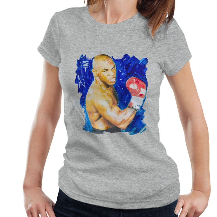 Sidney Maurer Original Portrait Of Mike Tyson Womens T-Shirt - Womens T-Shirt