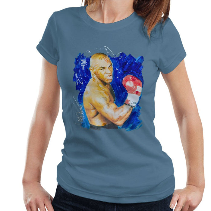 Sidney Maurer Original Portrait Of Mike Tyson Womens T-Shirt - Womens T-Shirt