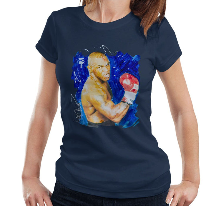 Sidney Maurer Original Portrait Of Mike Tyson Womens T-Shirt - Womens T-Shirt