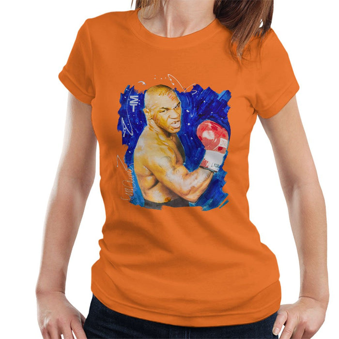 Sidney Maurer Original Portrait Of Mike Tyson Womens T-Shirt - Womens T-Shirt