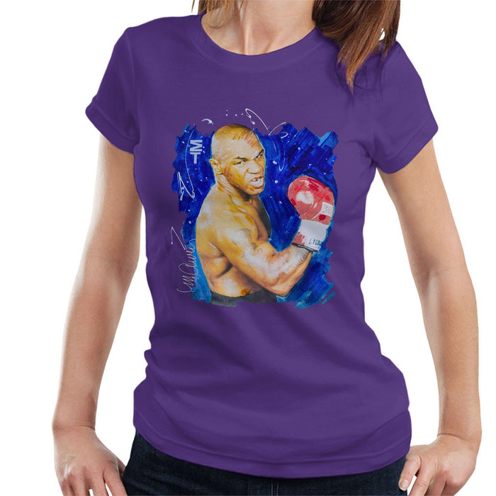 Sidney Maurer Original Portrait Of Mike Tyson Womens T-Shirt - Womens T-Shirt