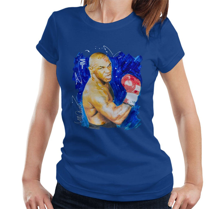 Sidney Maurer Original Portrait Of Mike Tyson Womens T-Shirt - Womens T-Shirt