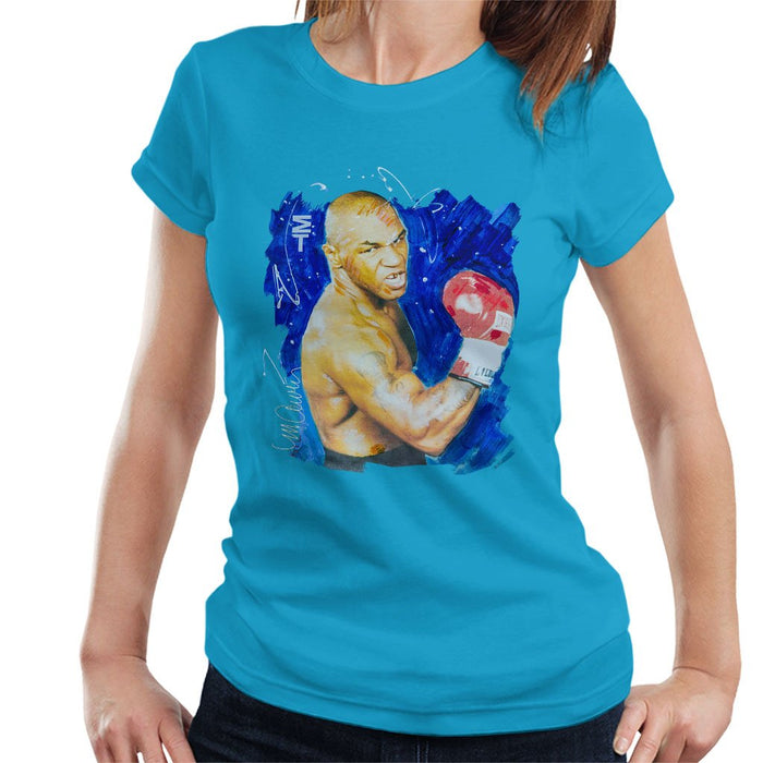 Sidney Maurer Original Portrait Of Mike Tyson Womens T-Shirt - Womens T-Shirt