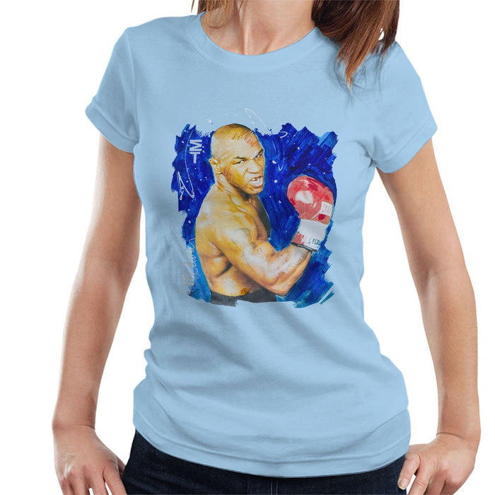 Sidney Maurer Original Portrait Of Mike Tyson Womens T-Shirt - Womens T-Shirt