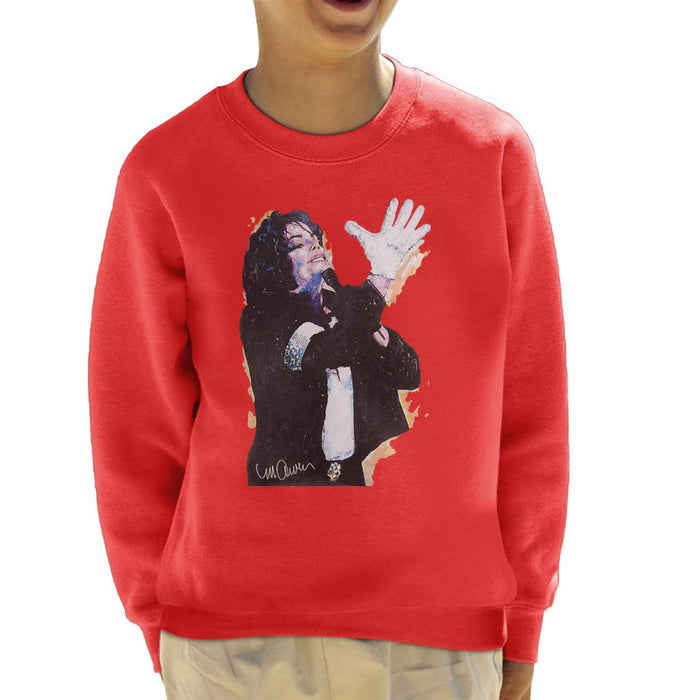 Sidney Maurer Original Portrait Of Michael Jackson White Glove Kids Sweatshirt - Kids Boys Sweatshirt