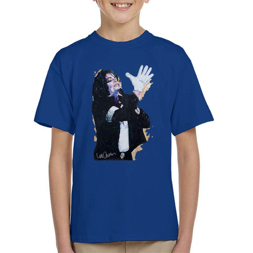 Sidney Maurer Original Portrait Of Michael Jackson White Glove Kids T-Shirt - Kids Boys T-Shirt