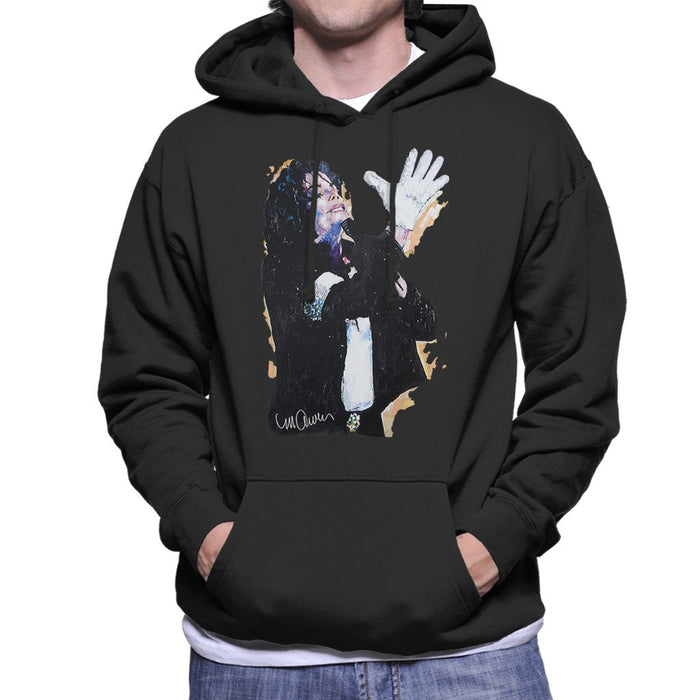 Sidney Maurer Original Portrait Of Michael Jackson White Glove Mens Hooded Sweatshirt - Mens Hooded Sweatshirt