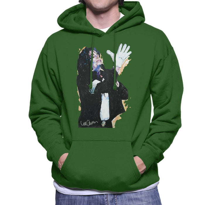 Sidney Maurer Original Portrait Of Michael Jackson White Glove Mens Hooded Sweatshirt - Mens Hooded Sweatshirt