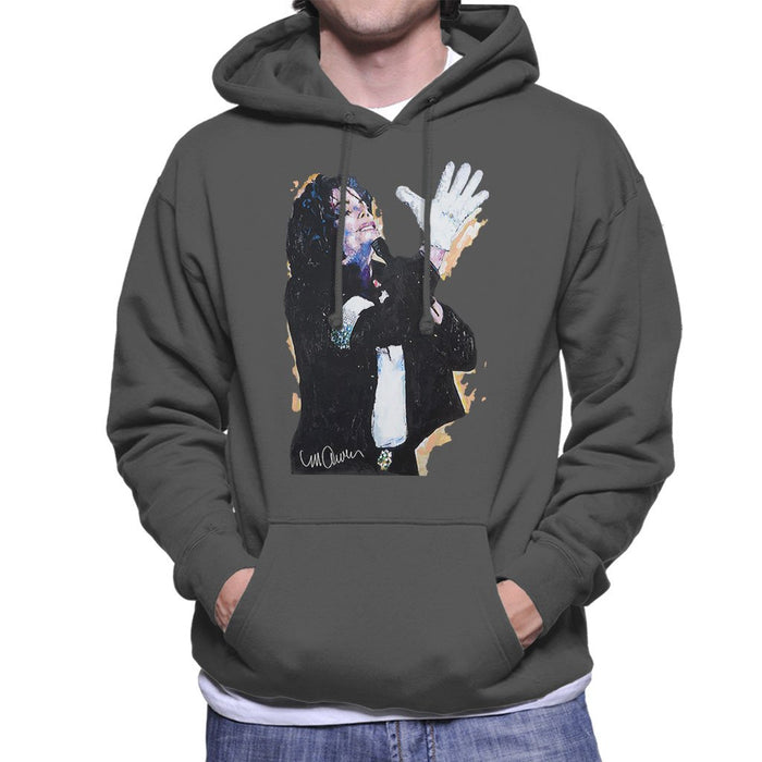 Sidney Maurer Original Portrait Of Michael Jackson White Glove Mens Hooded Sweatshirt - Mens Hooded Sweatshirt
