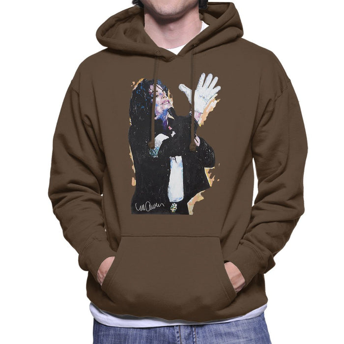 Sidney Maurer Original Portrait Of Michael Jackson White Glove Mens Hooded Sweatshirt - Mens Hooded Sweatshirt