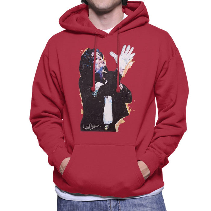 Sidney Maurer Original Portrait Of Michael Jackson White Glove Mens Hooded Sweatshirt - Mens Hooded Sweatshirt