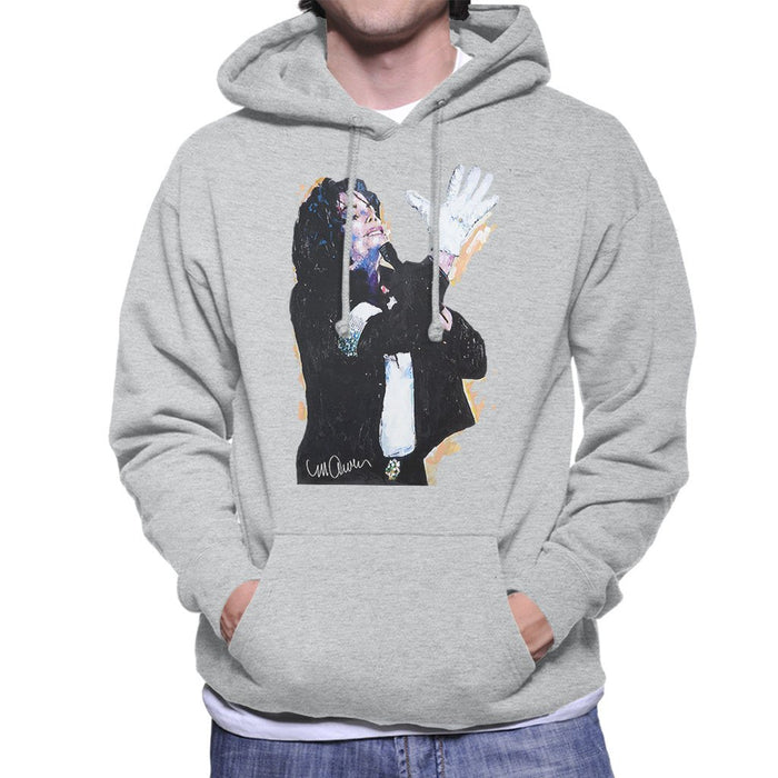 Sidney Maurer Original Portrait Of Michael Jackson White Glove Mens Hooded Sweatshirt - Mens Hooded Sweatshirt