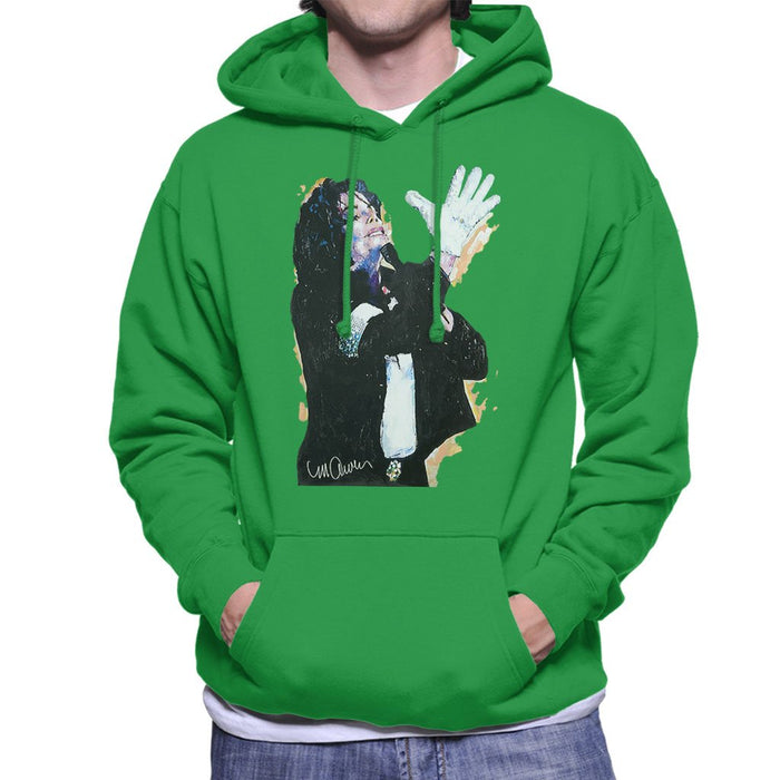 Sidney Maurer Original Portrait Of Michael Jackson White Glove Mens Hooded Sweatshirt - Mens Hooded Sweatshirt