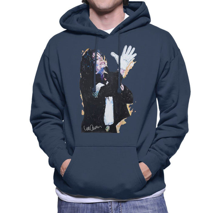 Sidney Maurer Original Portrait Of Michael Jackson White Glove Mens Hooded Sweatshirt - Mens Hooded Sweatshirt
