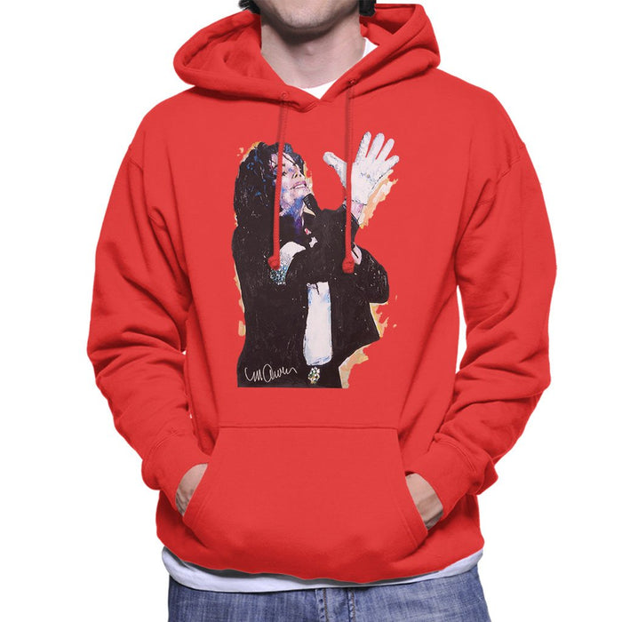 Sidney Maurer Original Portrait Of Michael Jackson White Glove Mens Hooded Sweatshirt - Mens Hooded Sweatshirt