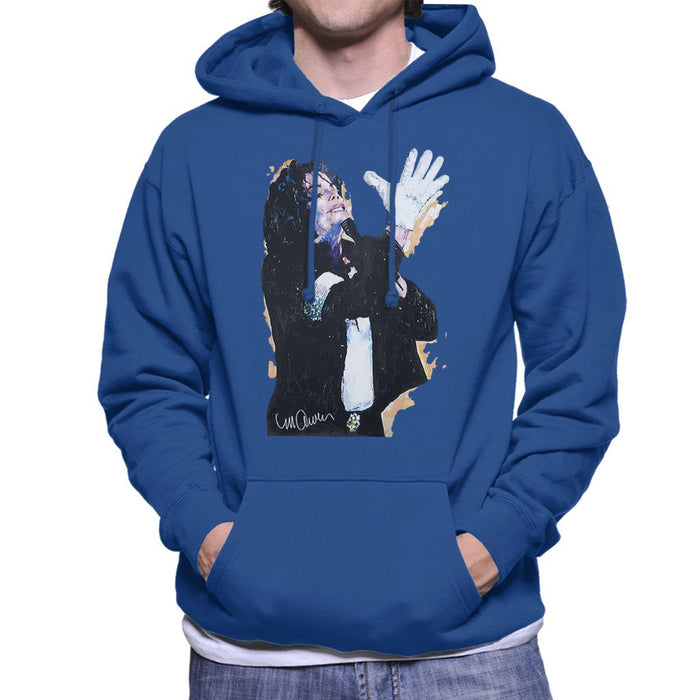 Sidney Maurer Original Portrait Of Michael Jackson White Glove Mens Hooded Sweatshirt - Mens Hooded Sweatshirt