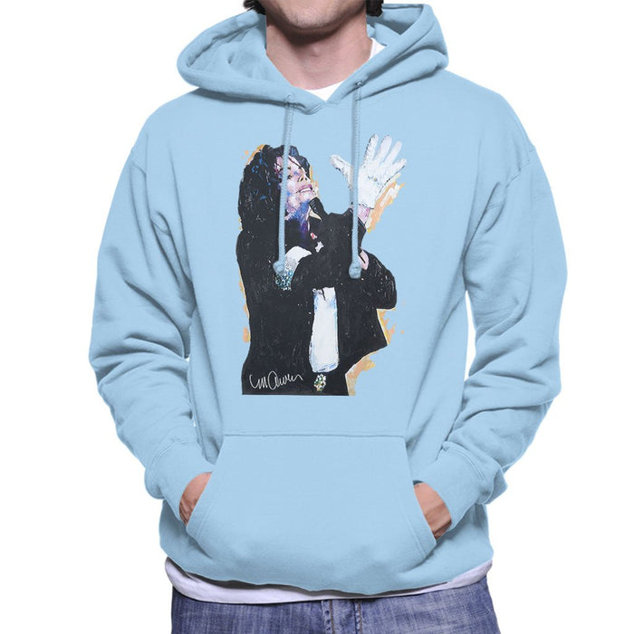 Sidney Maurer Original Portrait Of Michael Jackson White Glove Mens Hooded Sweatshirt - Mens Hooded Sweatshirt
