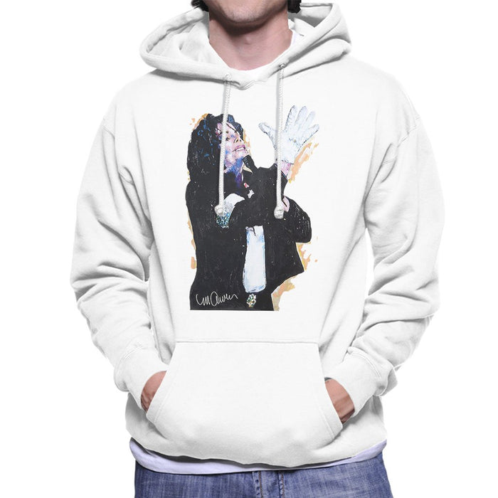 Sidney Maurer Original Portrait Of Michael Jackson White Glove Mens Hooded Sweatshirt - Mens Hooded Sweatshirt