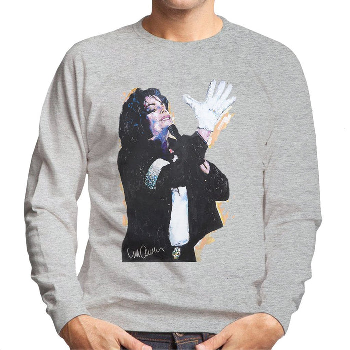 Sidney Maurer Original Portrait Of Michael Jackson White Glove Mens Sweatshirt - Mens Sweatshirt