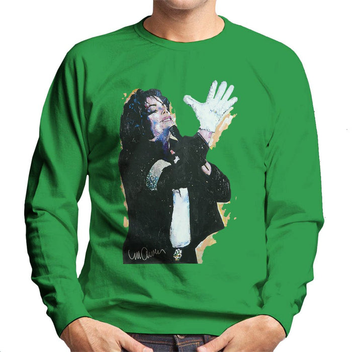 Sidney Maurer Original Portrait Of Michael Jackson White Glove Mens Sweatshirt - Mens Sweatshirt
