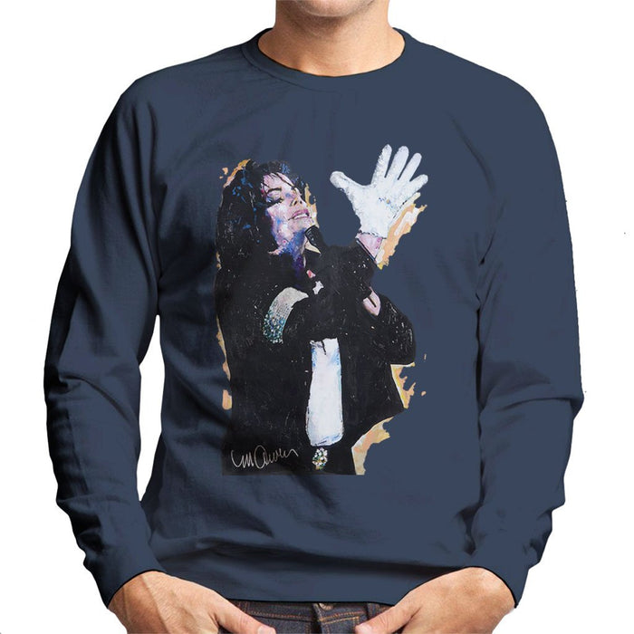 Sidney Maurer Original Portrait Of Michael Jackson White Glove Mens Sweatshirt - Mens Sweatshirt