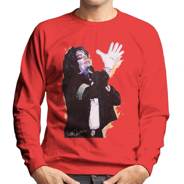 Sidney Maurer Original Portrait Of Michael Jackson White Glove Mens Sweatshirt - Mens Sweatshirt