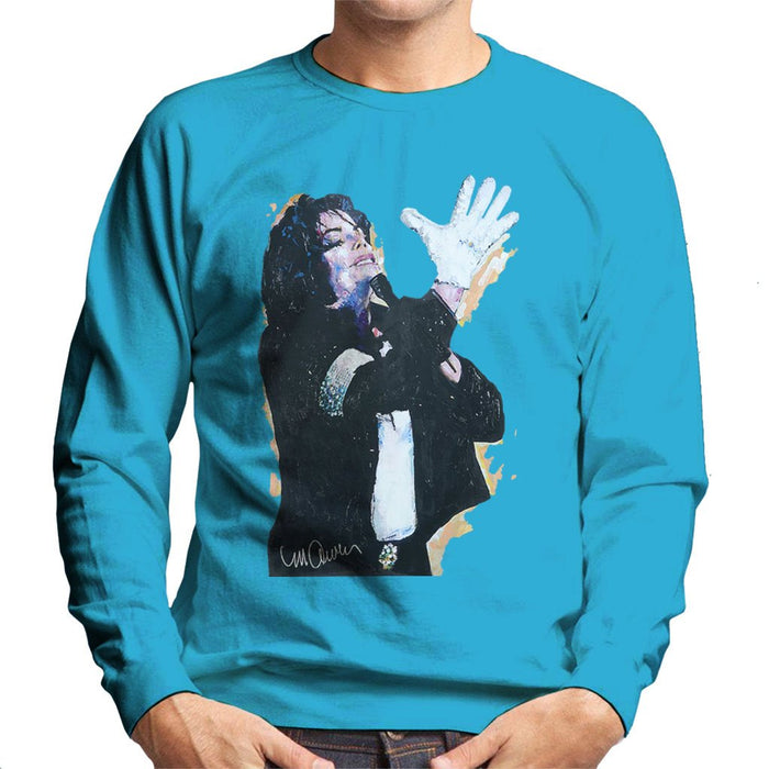 Sidney Maurer Original Portrait Of Michael Jackson White Glove Mens Sweatshirt - Mens Sweatshirt