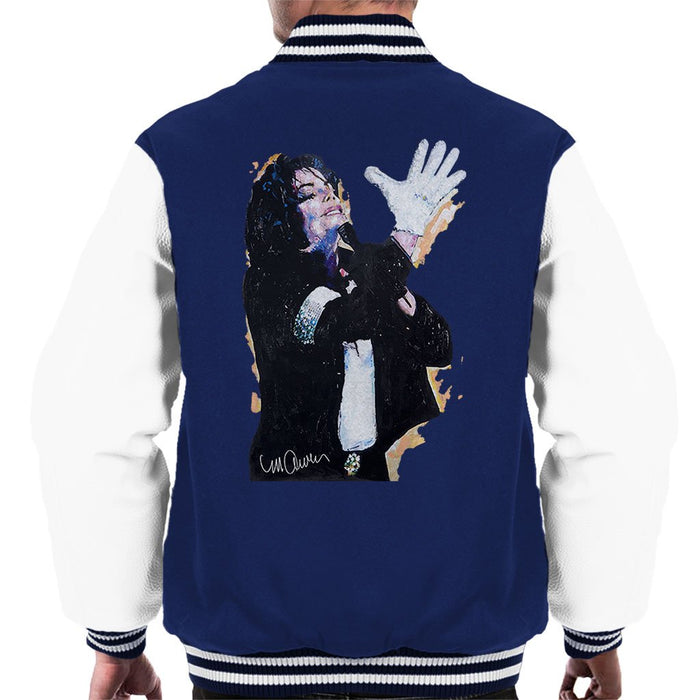 Sidney Maurer Original Portrait Of Michael Jackson White Glove Mens Varsity Jacket - Mens Varsity Jacket